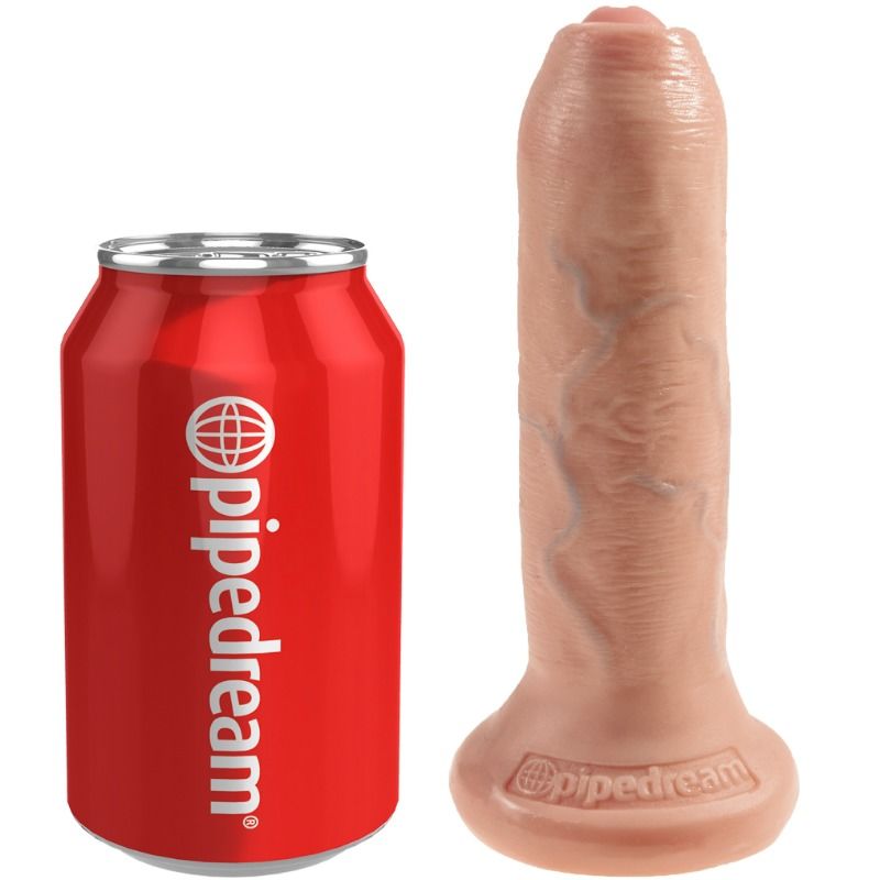 KING COCK - REALISTIC DILDO UNCUT FLESH 15 CM