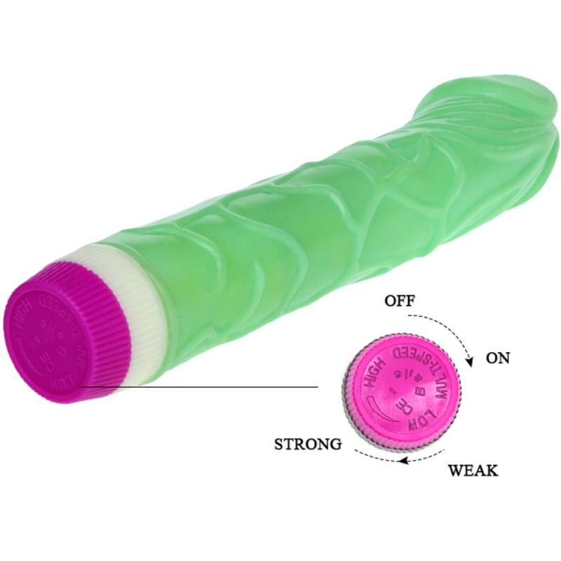 BAILE - VIBRATORE WAVES OF PLEASURE 23 CM VERDE