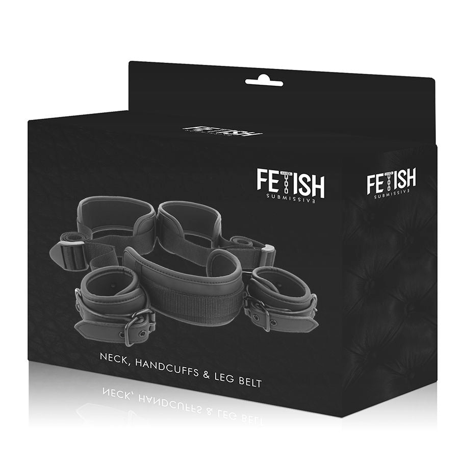 FETISH SOTTOMESSO - POSIZIONE GAMBE APERTE CON MANETTE RIVESTITE IN NOPRENE