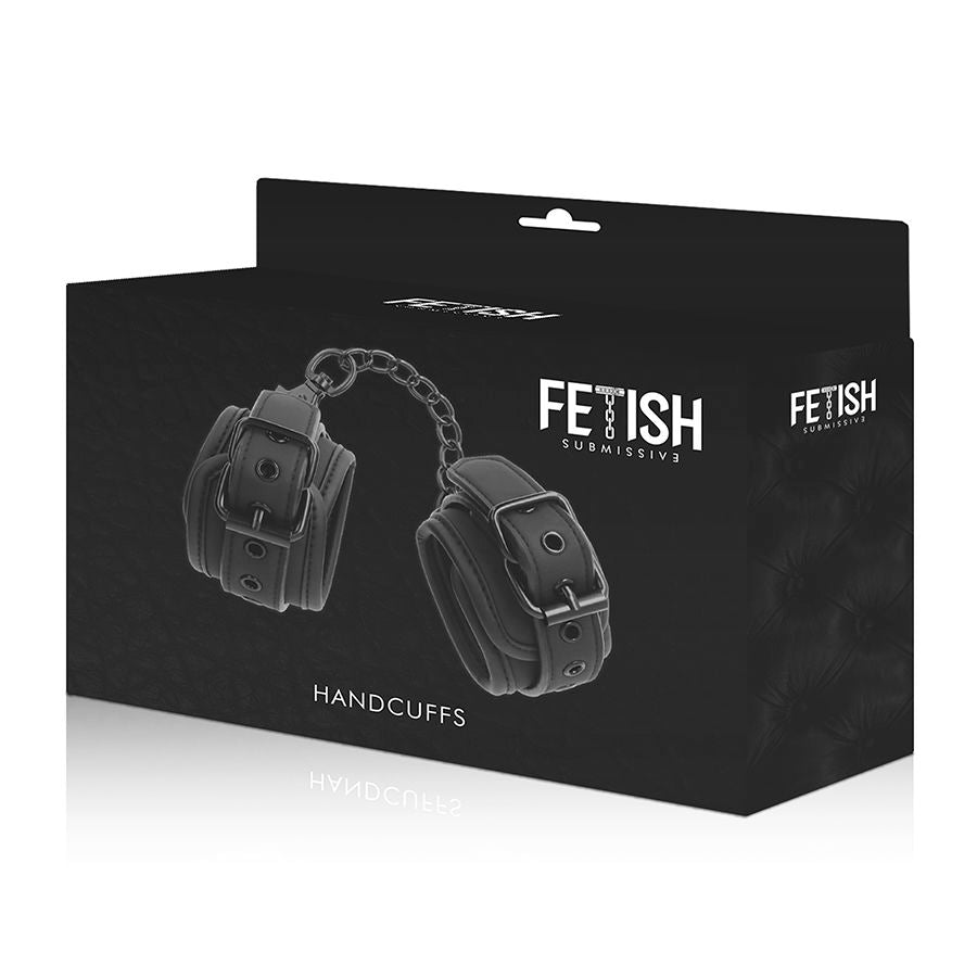 FETISH SOTTOMESSA - MANETTE IN PELLE VEGANA CON FODERA IN NOPRENE