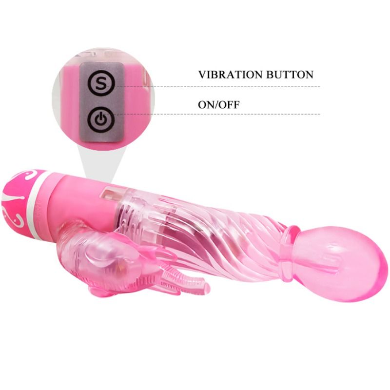 BAILE - VIBRATORE MULTIVELOCITÀ CON STIMOLATORE ROSA