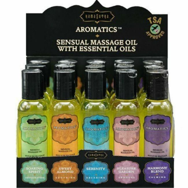 KAMASUTRA - SET 15 MASSAGE OILS + DISPLAY BOX