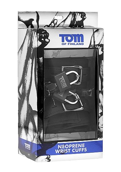 TOM OF FINLAND - NEOPREN-HANDMANSCHETTEN MIT SCHLOSS