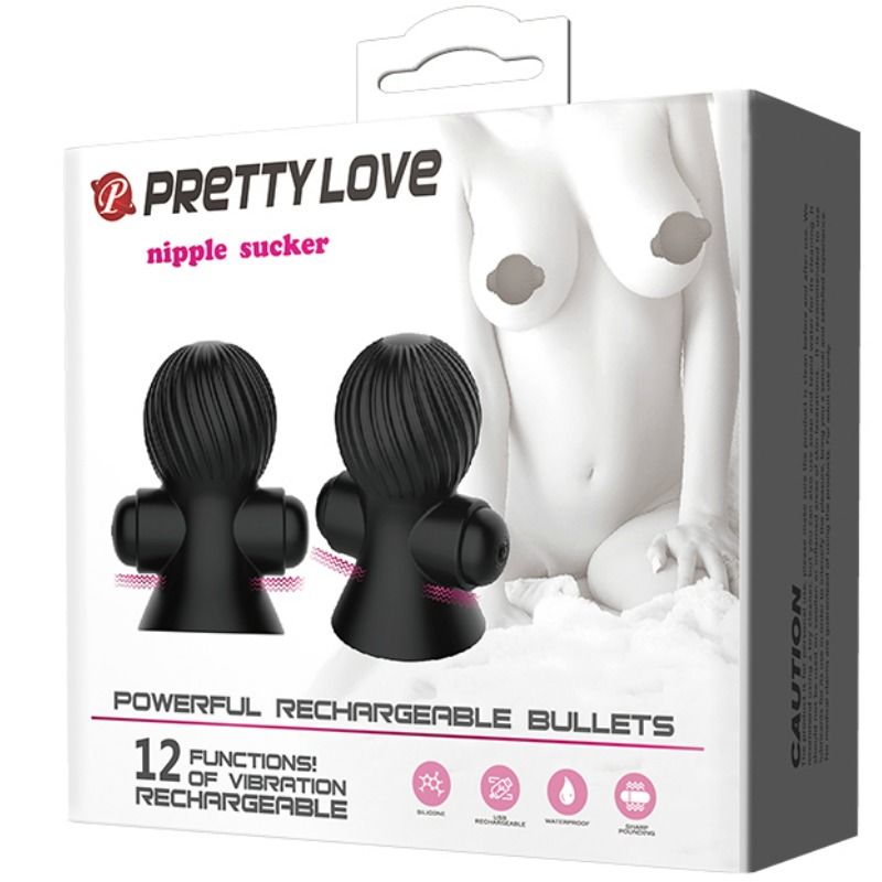 PRETTY LOVE - STIMOLATORI PER CAPEZZOLI 12 MODALITÀ DI VIBRAZIONE