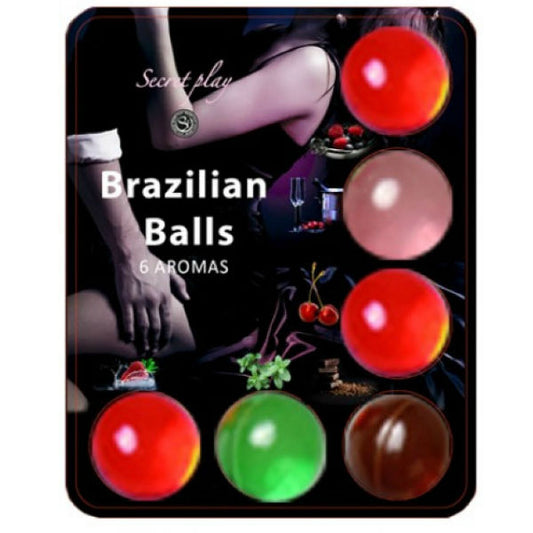 SECRETPLAY - LUBRIFICANTE PER PALLINE BRASILIANE HOT BALLS 6 UNITÀ