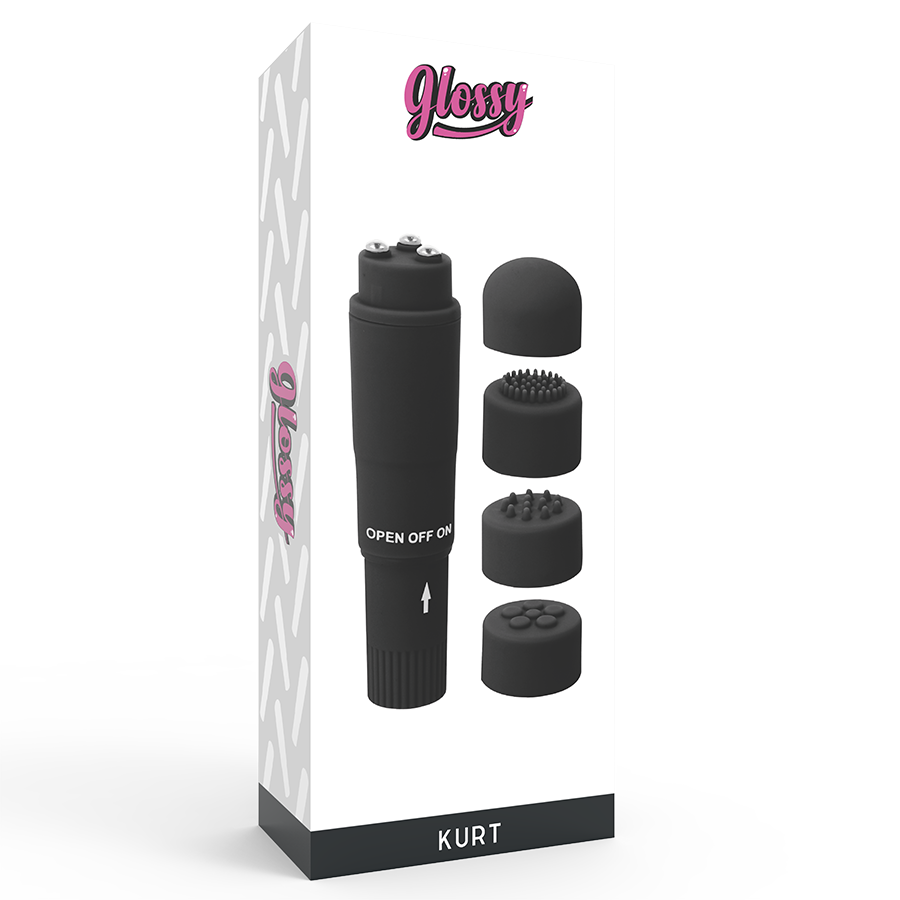 GLOSSY - KURT POCKET MASSAGER BLACK