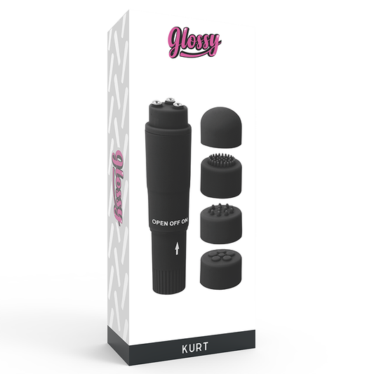 GLOSSY - KURT POCKET MASSAGER BLACK