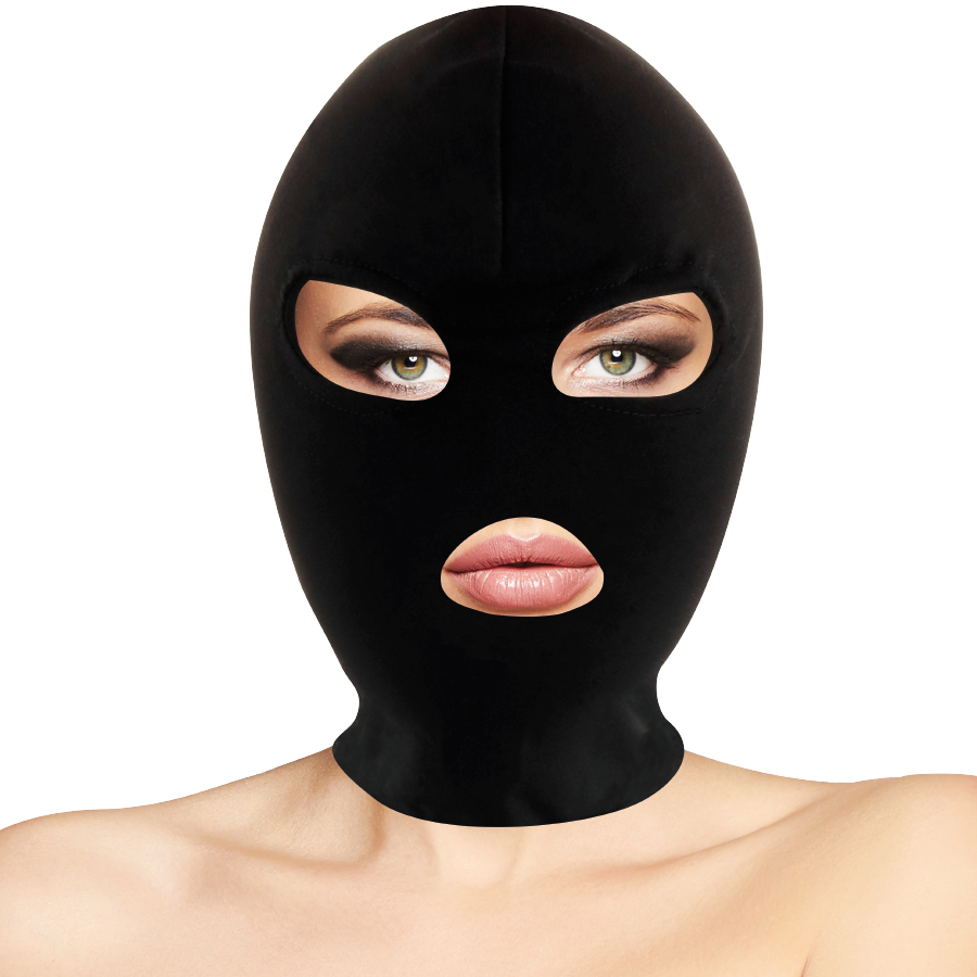 DARKNESS - BDSM SUBMISSION MASKE MUND UND AUGEN SCHWARZ