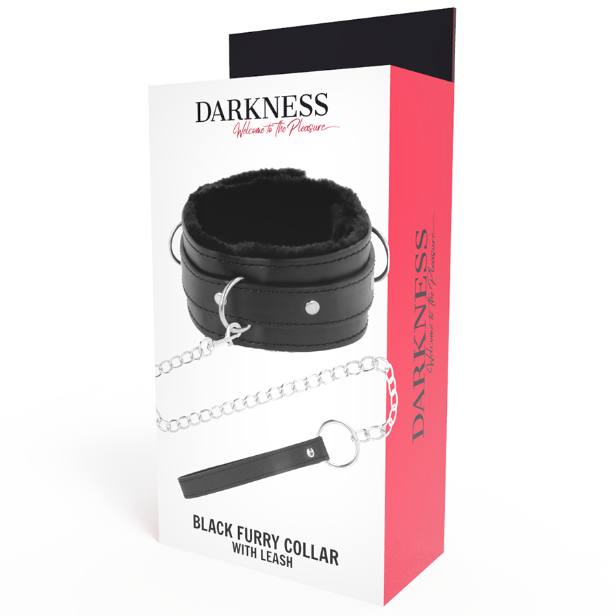 DARKNESS - HALSKETTE FÜR BEQUEME HALTUNG MIT LEDERKETTE