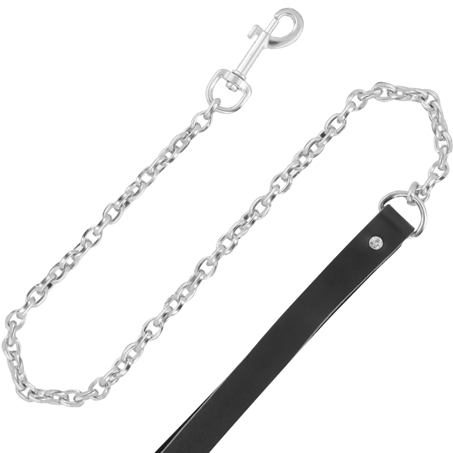 DARKNESS - HOCHWERTIGE LEDERKETTE MIT LEINE