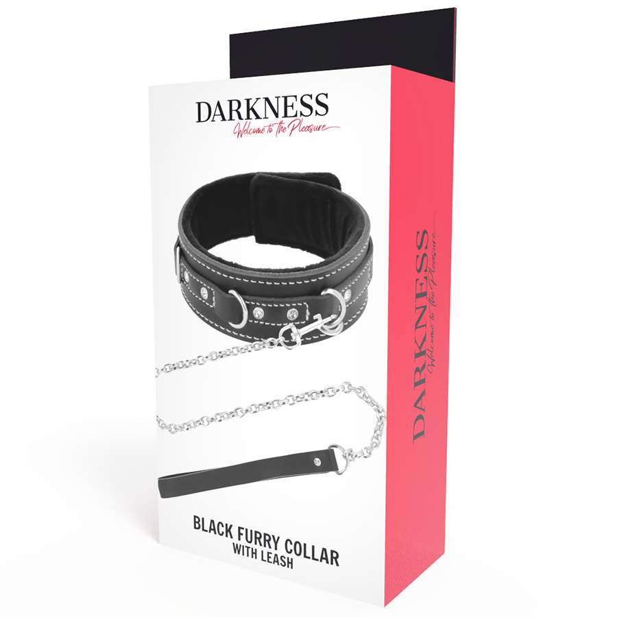 DARKNESS - HOCHWERTIGE LEDERKETTE MIT LEINE