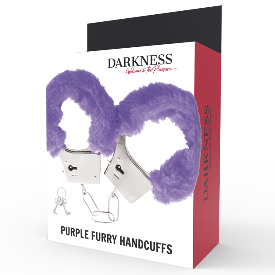DARKNESS - HANDSCHELLEN AUS METALL MIT FLIEDERFUTTER