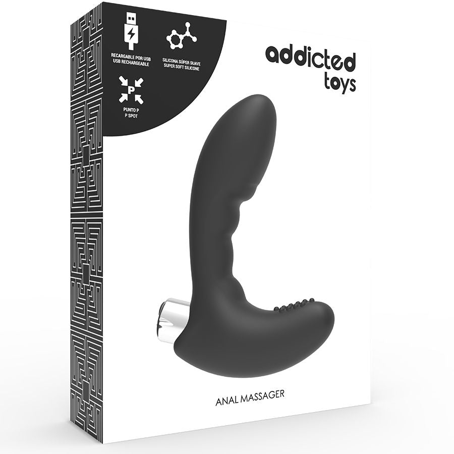 ADDICTED TOYS - PROSTATA-VIBRATOR, WIEDERAUFLADBAR, MODELL 4 - SCHWARZ