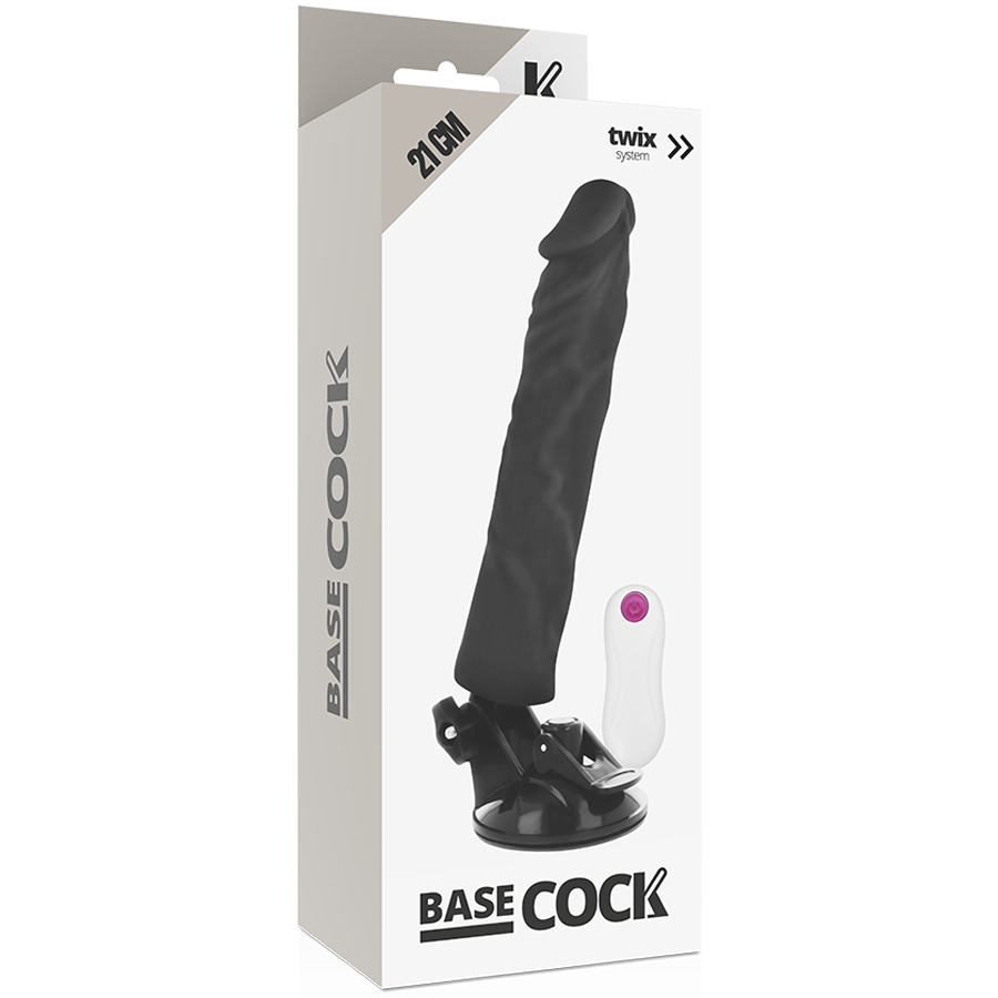 BASECOCK - REALISTISCHER VIBRATOR MIT FERNBEDIENUNG, FLESH 21 CM -O- 4 CM