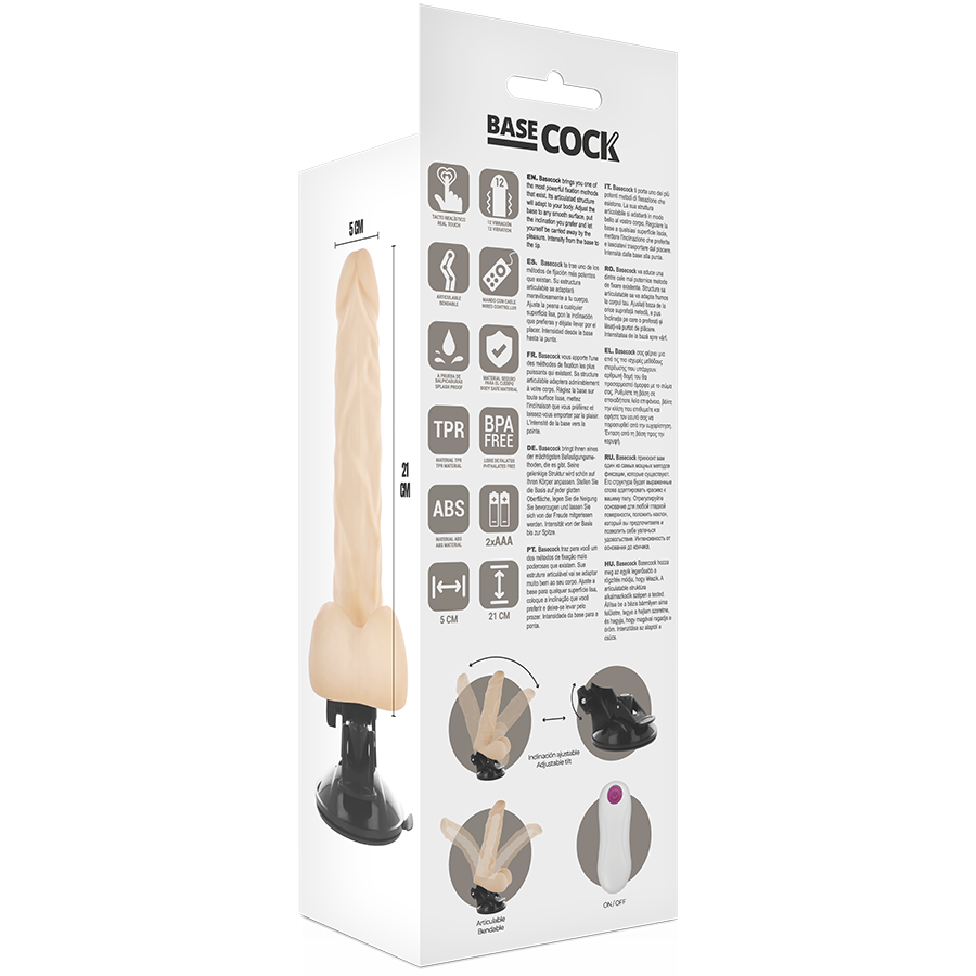 BASECOCK - TELECOMANDO REALISTICO PIEGHEVOLE CARNE 21 CM -O- 5 CM