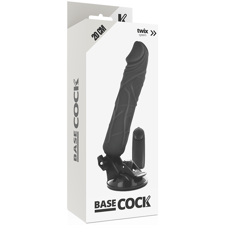 BASECOCK - VIBRATORE REALISTICO TELECOMANDO FLESH 20 CM -O- 4 CM