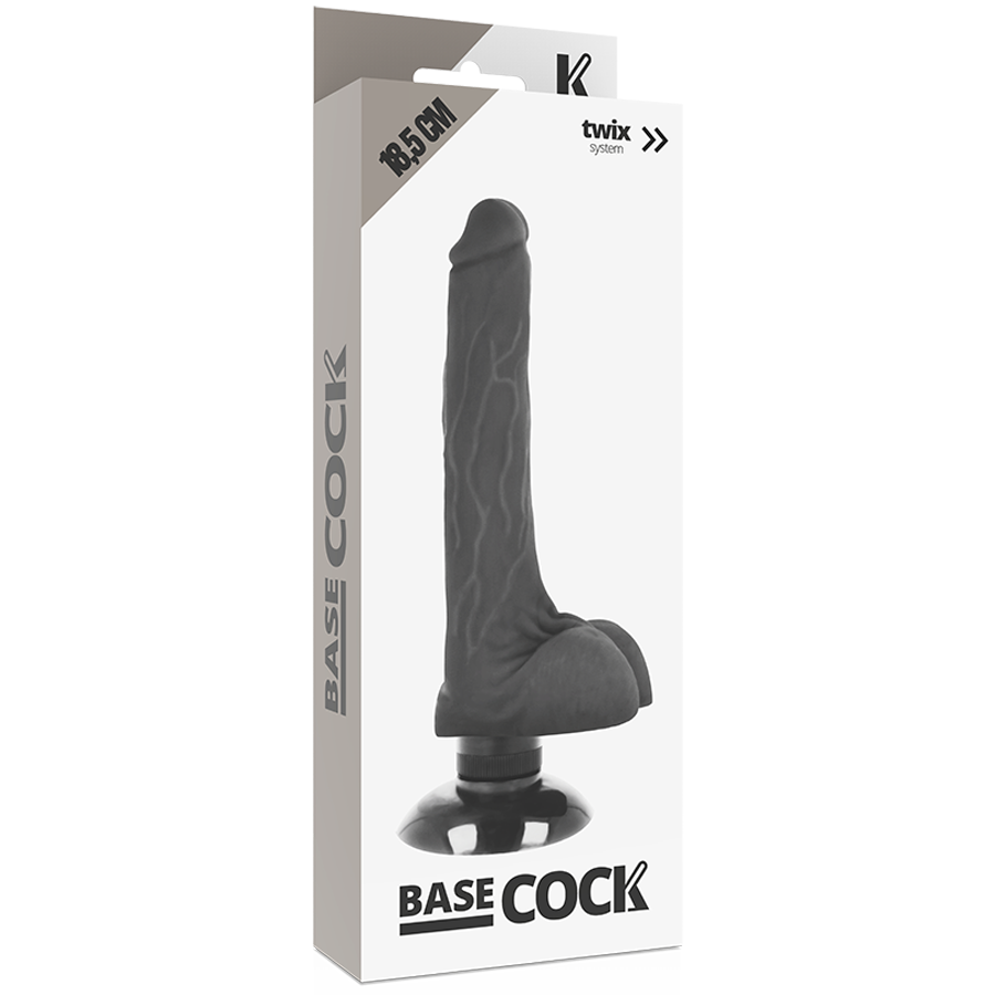 BASECOCK - VIBRATORE REALISTICO 2-1 FLESH 18,5 CM -O- 4 CM