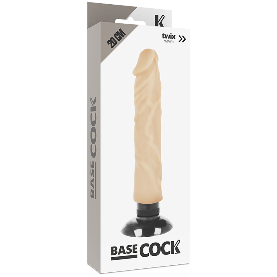 BASECOCK - REALISTISCHER VIBRATOR 2-1 FLESH 20 CM -O- 4 CM