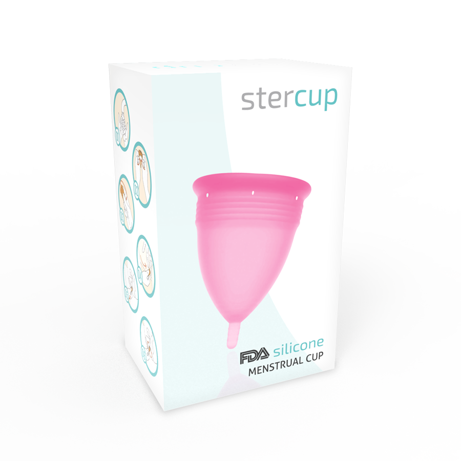 STERCUP - FDA-MENSTRUATIONSTASSE AUS SILIKON, ROSA - GRÖSSE S