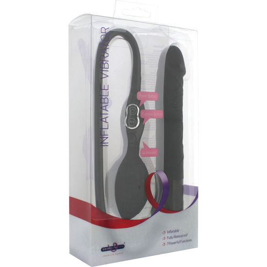 SEVEN CREATIONS - BLACK INFLATABLE VIBRATOR