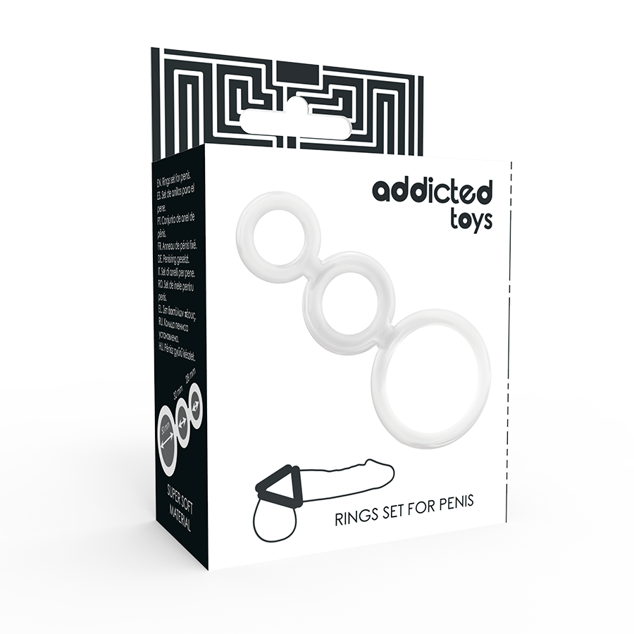 ADDICTED TOYS - RINGE-SET FÜR PENIS TRANSPARENT