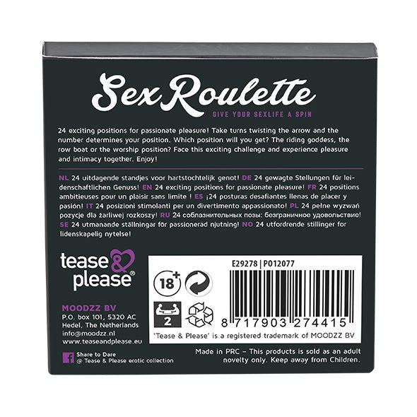 TEASE &amp; PLEASE - ROULETTE DEL SESSO KAMASUTRA