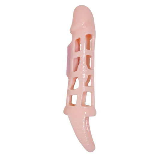 BAILE - COVER ESTENSORE PER PENE CON VIBRAZIONE E CINGHIA NATURALE 13,5 CM