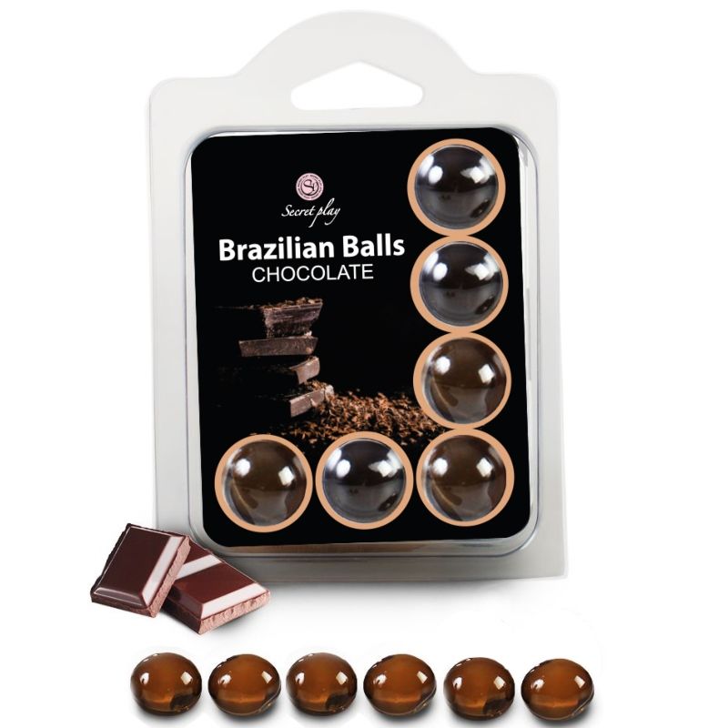 SECRETPLAY - SET 6 PALLINE BRASILIANE CIOCCOLATO