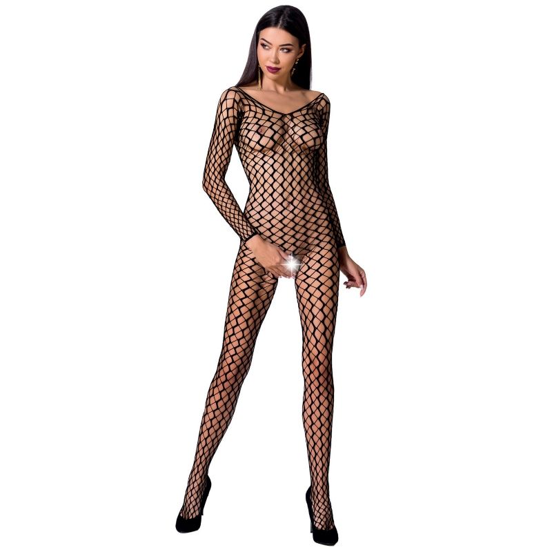 PASSION - FRAU BS068 BODYSTOCKING SCHWARZ EINE GRÖSSE