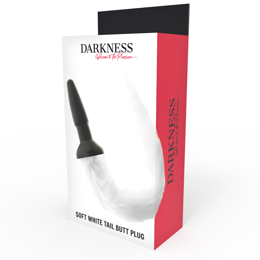 DARKNESS - TAPPO ANALE IN SILICONE CON CODA BIANCA