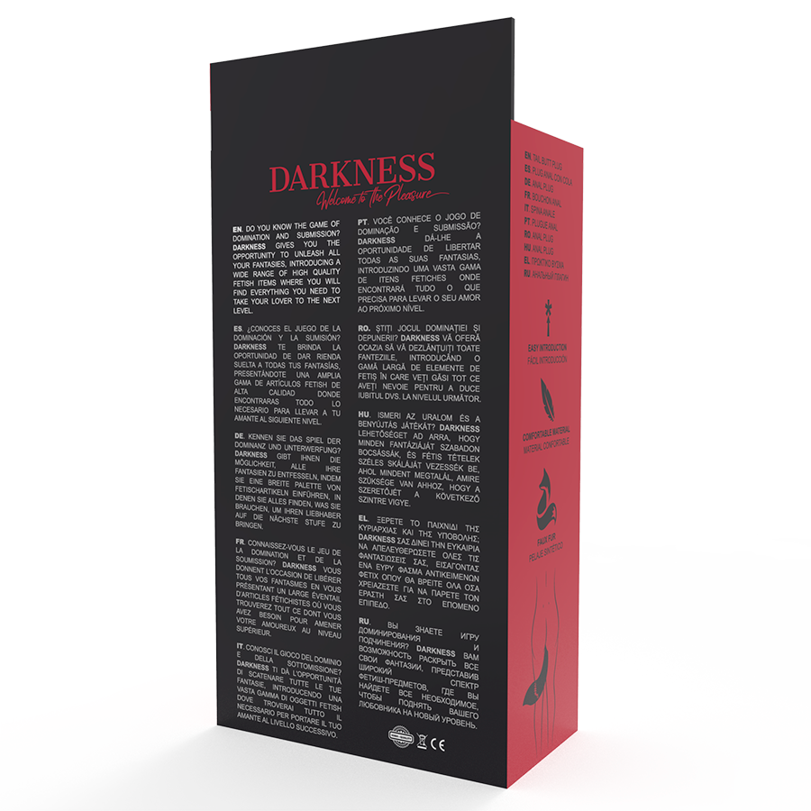 DARKNESS - SILIKON-ANALPLUG MIT WEISSEM SCHWANZ