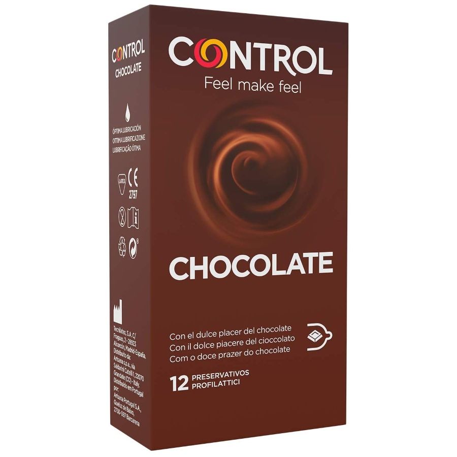 CONTROL - ADAPTA PRESERVATIVI AL CIOCCOLATO 12 UNITÀ