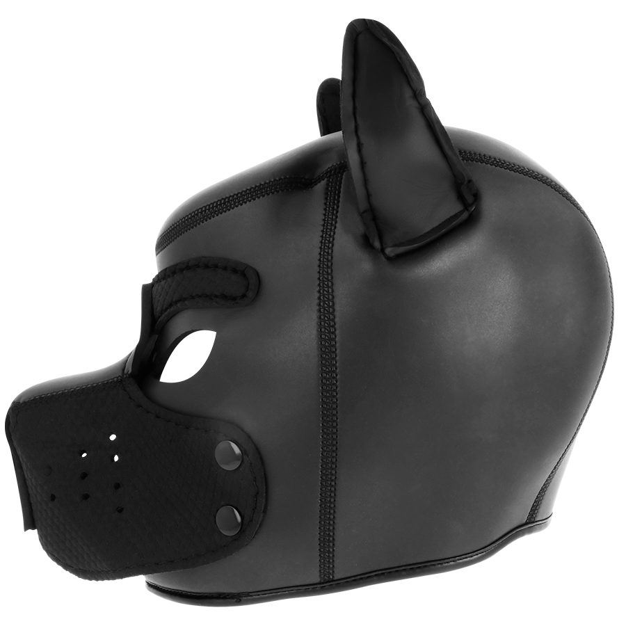 DARKNESS - NEOPRENE DOG MASK WITH REMOVABLE MUZZLE L