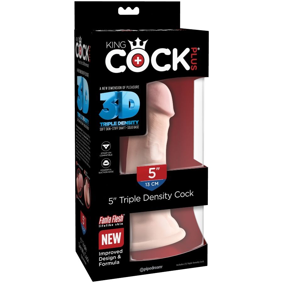 KING COCK - DILDO MIT DREIFACHDICHTE 13 CM