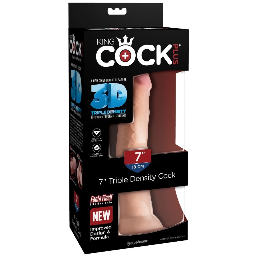 KING COCK - DILDO MIT DREIFACHDICHTE 18 CM