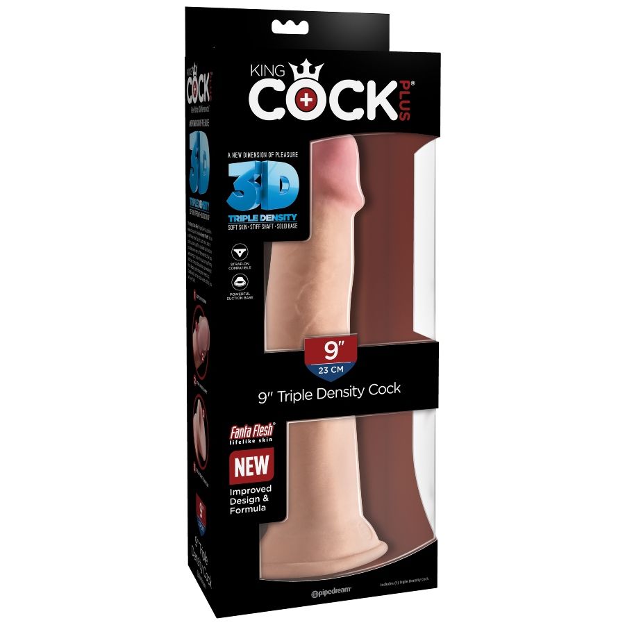 KING COCK - DILDO A TRIPLA DENSITÀ 23 CM