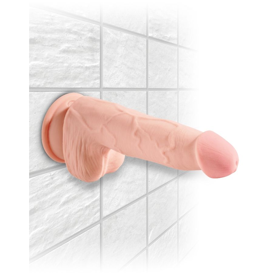 KING COCK - DILDO A TRIPLA DENSITÀ 13 CM CON TESTICOLI