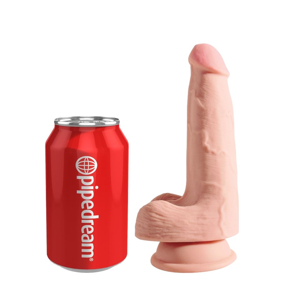 KING COCK - DILDO MIT DREIFACHDICHTE 13 CM MIT HODEN