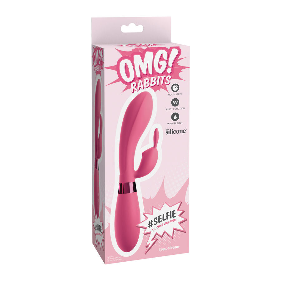 OMG - SELFIE VIBRATORE IN SILICONE ROSA CONIGLIO