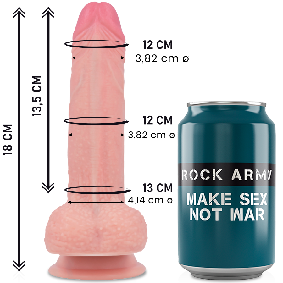 ROCKARMY - SILICONE LIQUIDO PREMIUM MUSTANG REALISTICO 18 CM -O- 4,14 CM