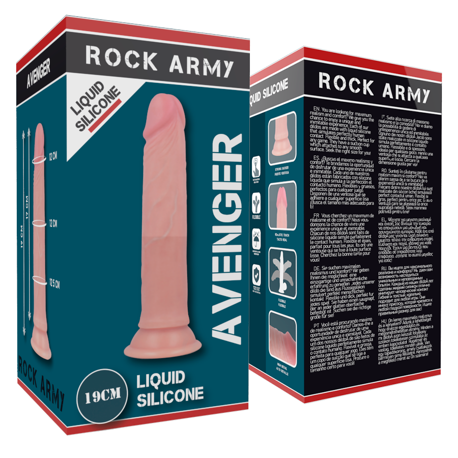 ROCKARMY - ROCKARMY SILICONE LIQUIDO PREMIUM AVENGER REALISTICO 19 CM -O- 3,98 CM