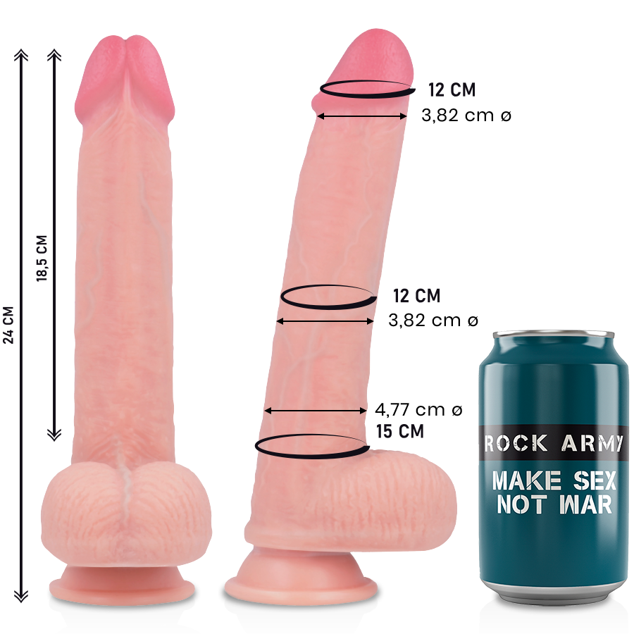 ROCKARMY - SILICONE LIQUIDO PREMIUM KINGCOBRA REALISTICO 24 CM -O- 4.77 CM