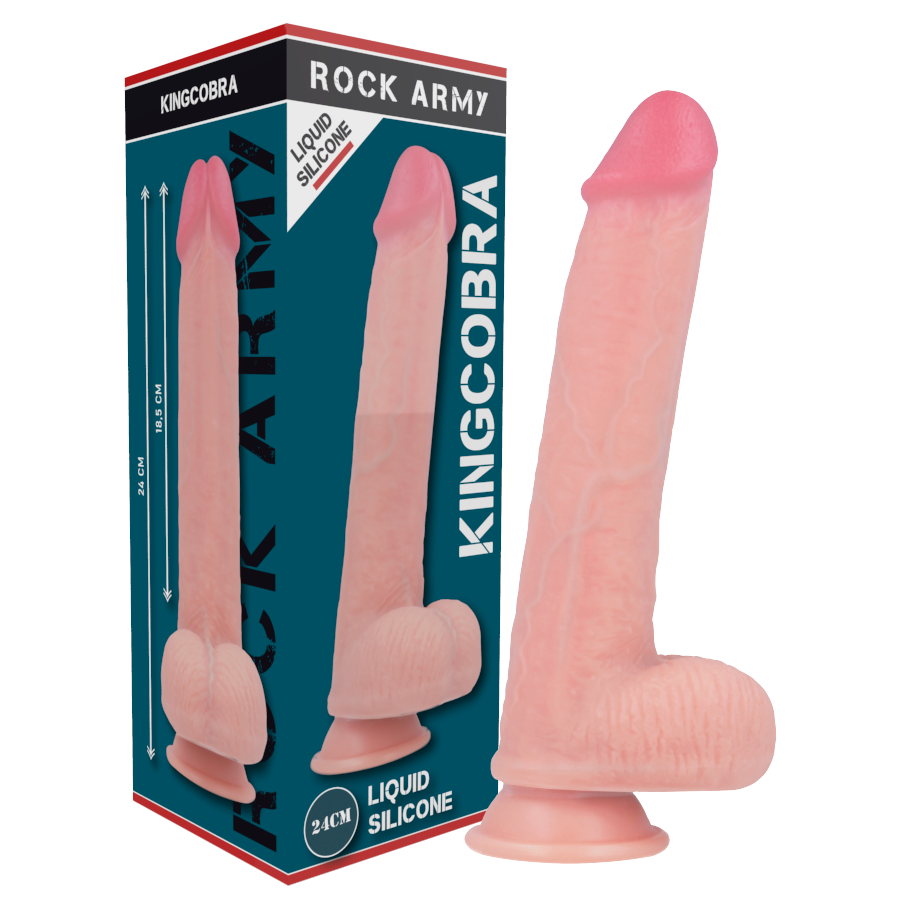 ROCKARMY - SILICONE LIQUIDO PREMIUM KINGCOBRA REALISTICO 24 CM -O- 4.77 CM