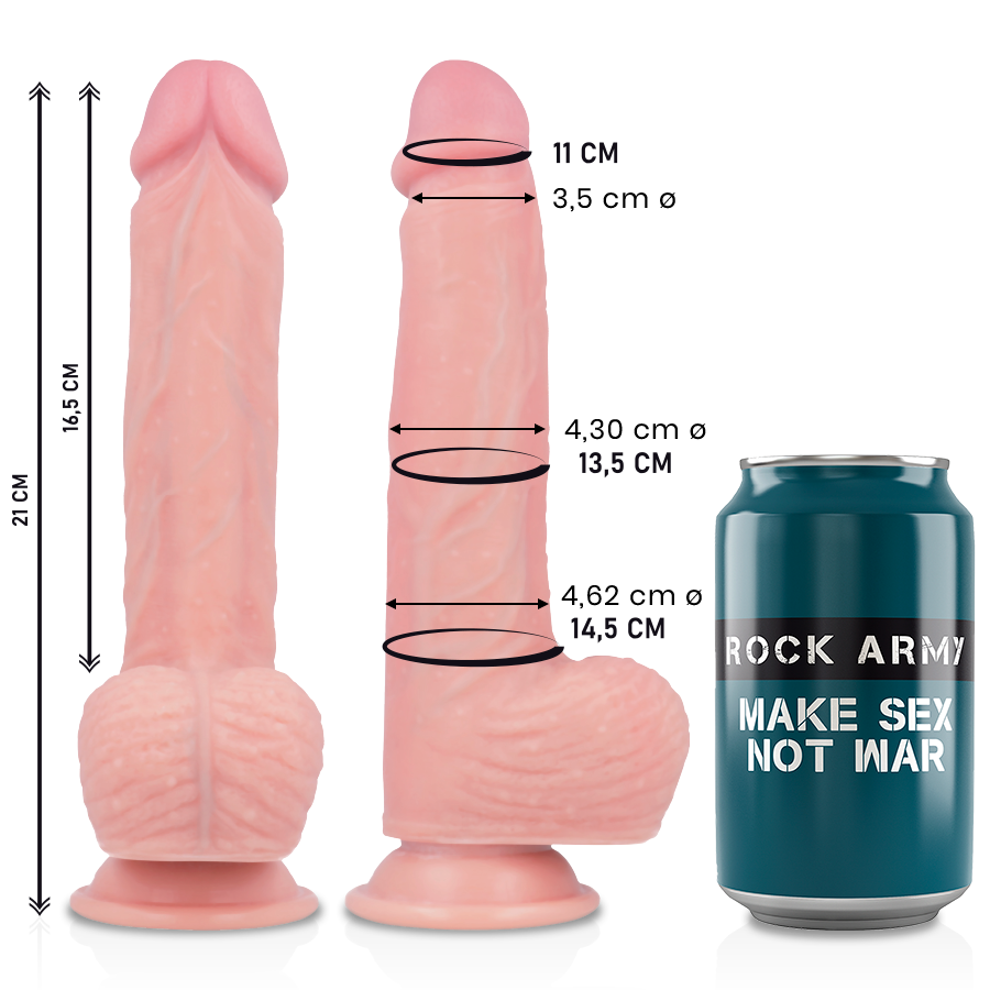 ROCKARMY - SILICONE LIQUIDO PREMIUM SPITFIRE REALISTICO 21 CM -O- 4.62 CM