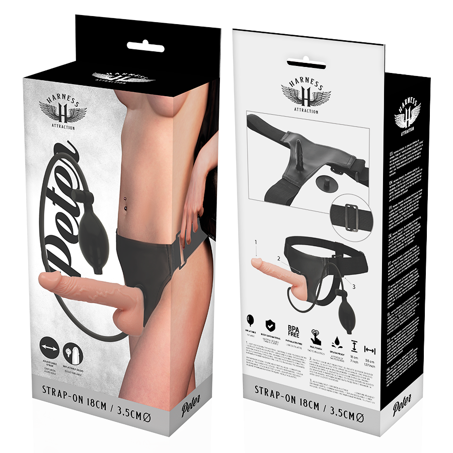 IMBRACATURA ATTRAZIONE - RNES PETER CON PENE GONFIABILE 18 CM -O- 3,5 CM