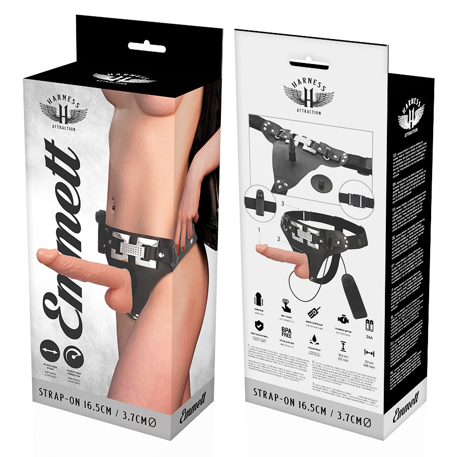 HARNESS ATTRACTION - RNES EMMETT REALISTISCHER VIBRATOR 16,5 CM -O- 3,7 CM