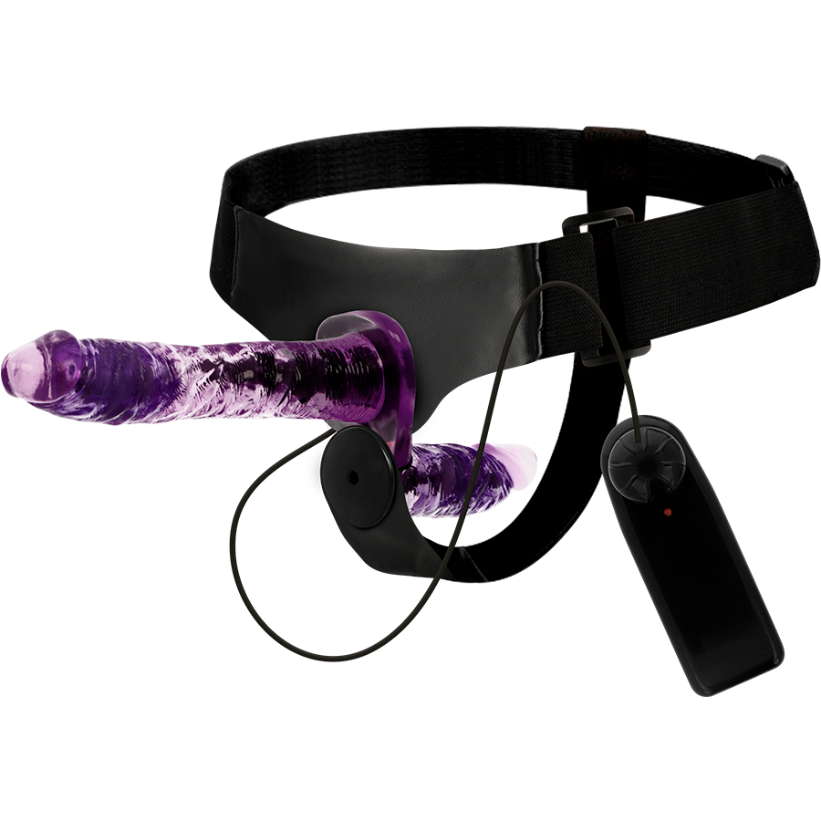 HARNESS ATTRACTION - RODNEY DOUBLE PENETRACI N VIBRATOR 18 CM -O- 3,5 CM