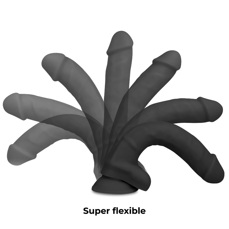 COCK MILLER - SILICONE DENSITY COCKSIL ARTICOLABILE NERO 13 CM