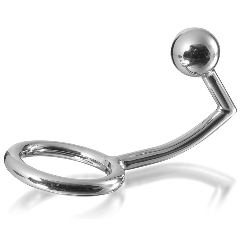 METAL HARD - COCK RING RING MIT ANAL INTRUDER HAKEN 40MM