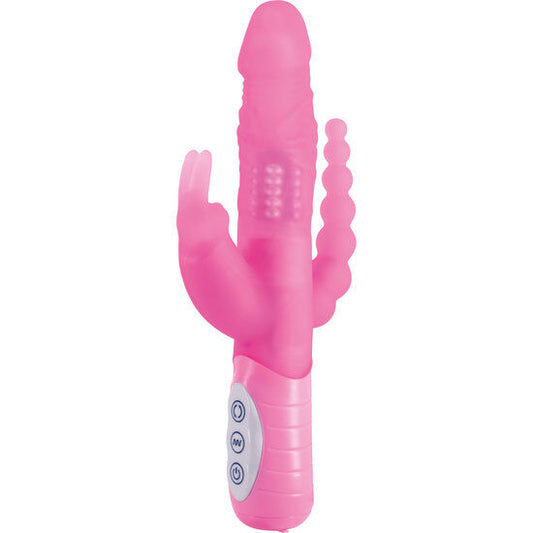 SEVEN CREATIONS - E RABBIT SLIMINE TRIPLE PLAY VIBRATORE A TRIPLA STIMOLAZIONE ROSA